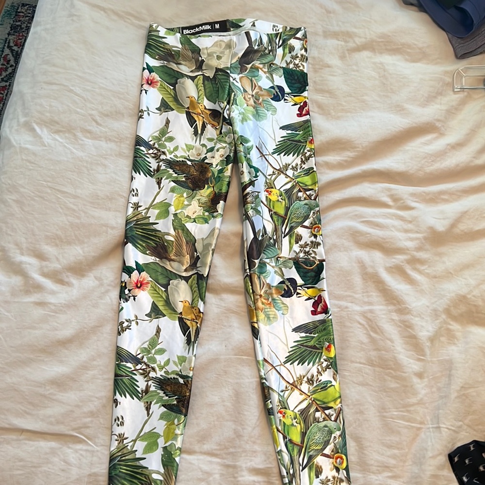 M Black Milk Tropical Bird Leggings